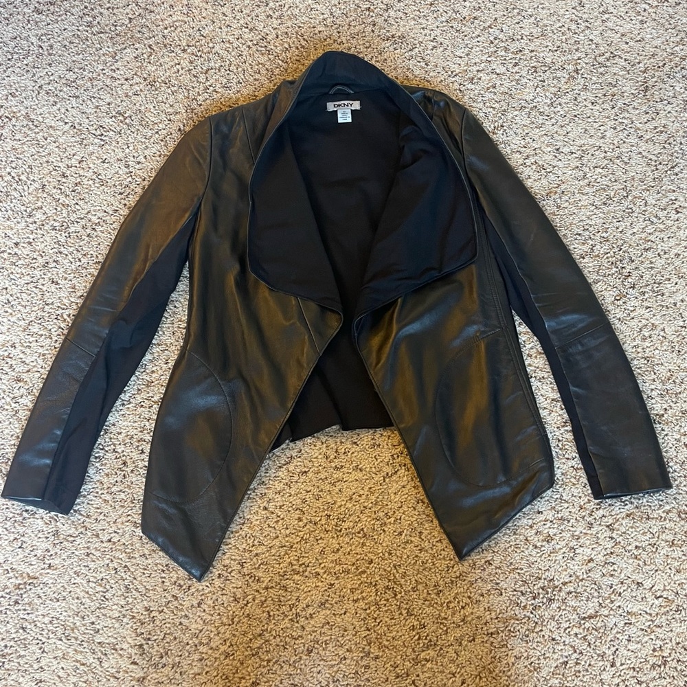 DKNY Leather jacket. Women’s size XS